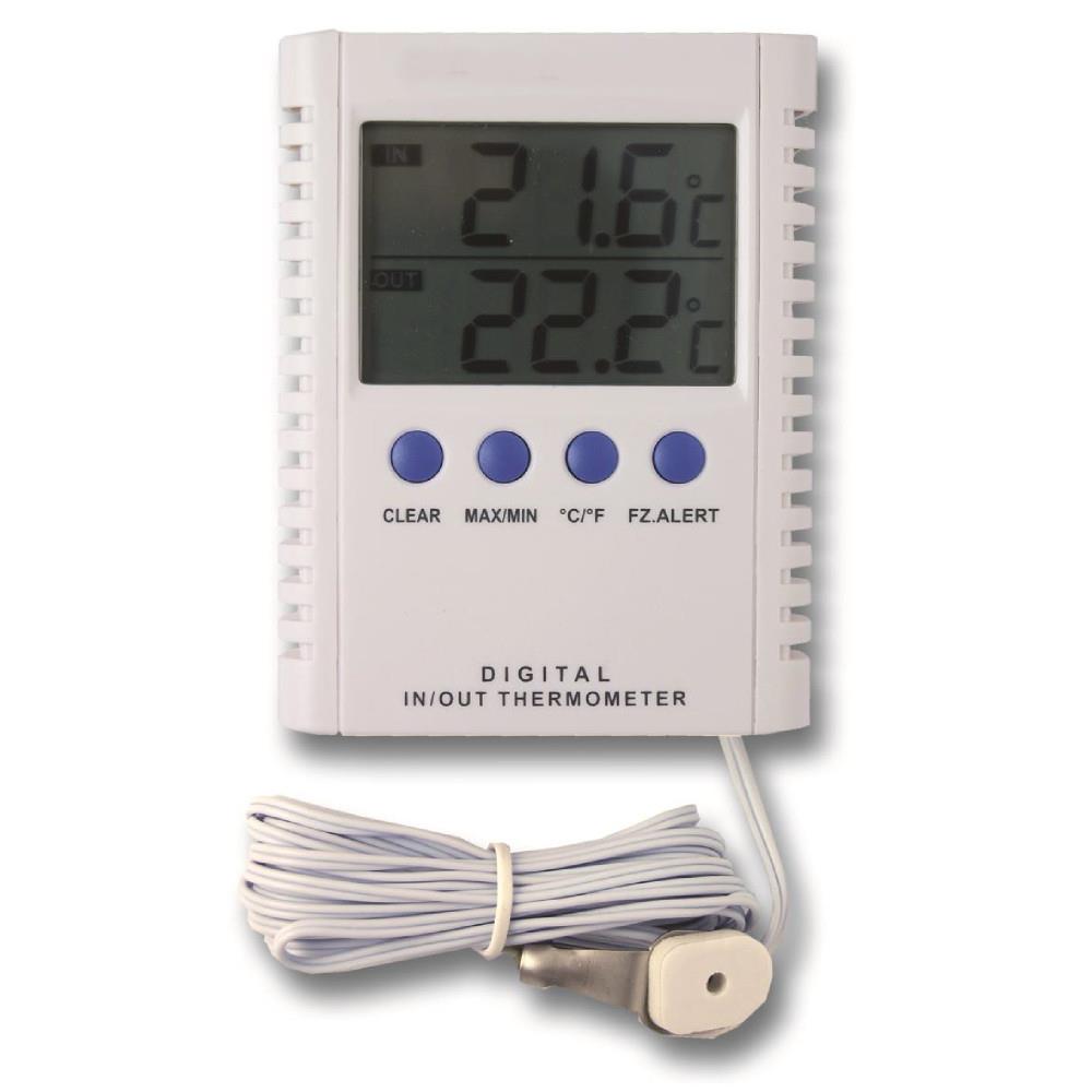 MAX-MIN THERMOMETER GREY MAGNET RE-SET - Eduscience