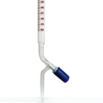 BURETTE CLEAR GLASS  WITH NEEDLE VALVE PTFE STOPCOCK 25ML CLASS B