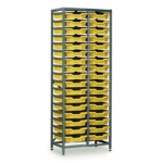 TROLLEY WITH GRATNELLS DOUBLE COLUMN TALL Frame