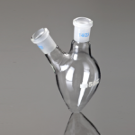 QUICKFIT FLASK PEAR SHAPED WITH TOW NECKs - 50ML - 14/23 - 14/23