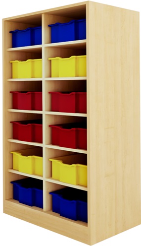 Open Shelve Cabinet Wooden With 12, Open Cabinet Shelving