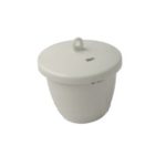 CRUCIBLE PORCELAINE GLAZED MEDIUM WALL WITH LID 50 ML