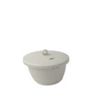 CRUCIBLE PORCELAINE GLAZED LOW WALL  WITH LID 15 ML