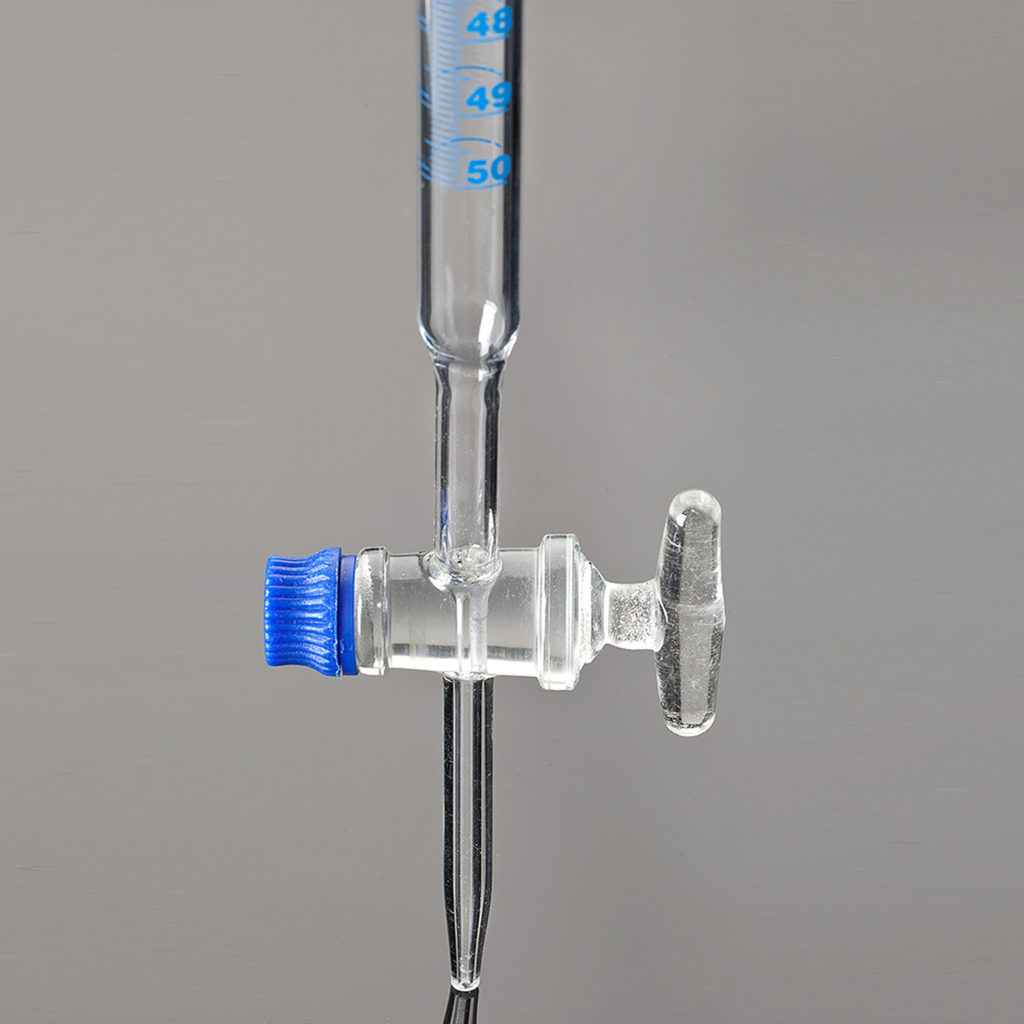 BURETTE CLEAR GLASS WITH GLASS KEY STOPCOCK 25ML CLASS B - Eduscience